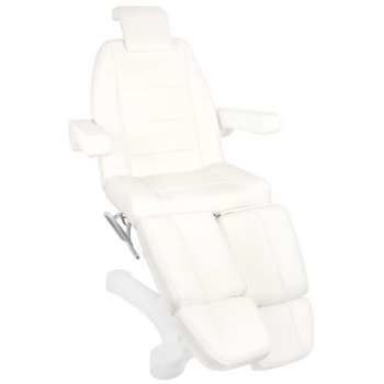 FOTEL KOSMETYCZNY ELEKTR. A-207C PEDI WHITE/IVORY (5 SILNIKÓW)
